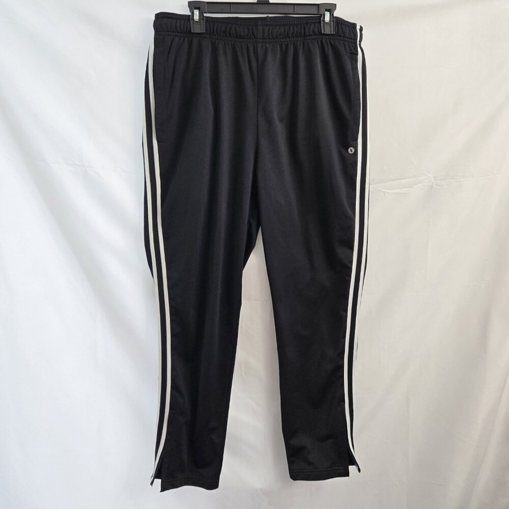 XERSION Men's Black Warm-up ATHLETIC Pants thick Knit Size Large